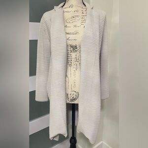 🧥 Tahari textured open front jacket with pockets NWT